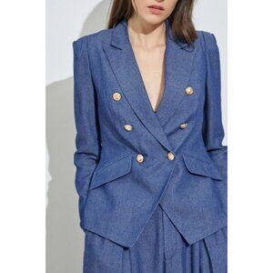 NWOT Rue De Femme Womens Blue Jacket Meduim Lightweight Work Casual Sz L